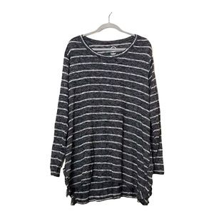 Maurice’s 24/7 Alternating Dark and Light Gray Long Sleeve Top Size “2.”